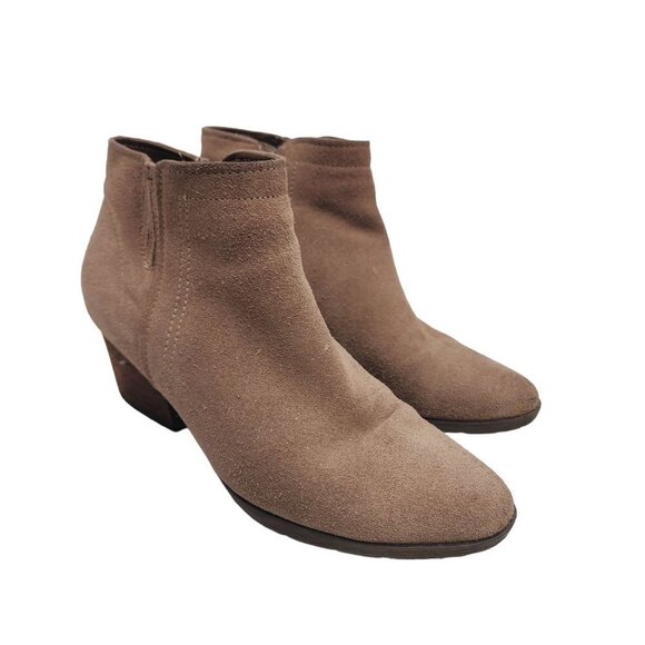 Blondo Chelsea Waterproof Booties Boots Women's Size 10 Tan Suede Leather - Picture 1 of 12